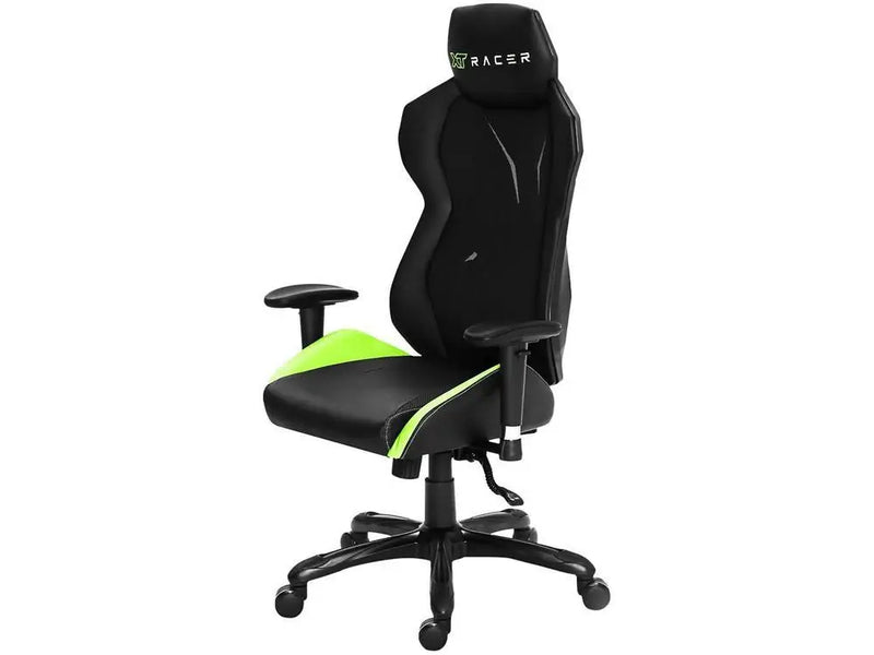 Gamer XT Reclining Black and Green Reclining Racer Chair