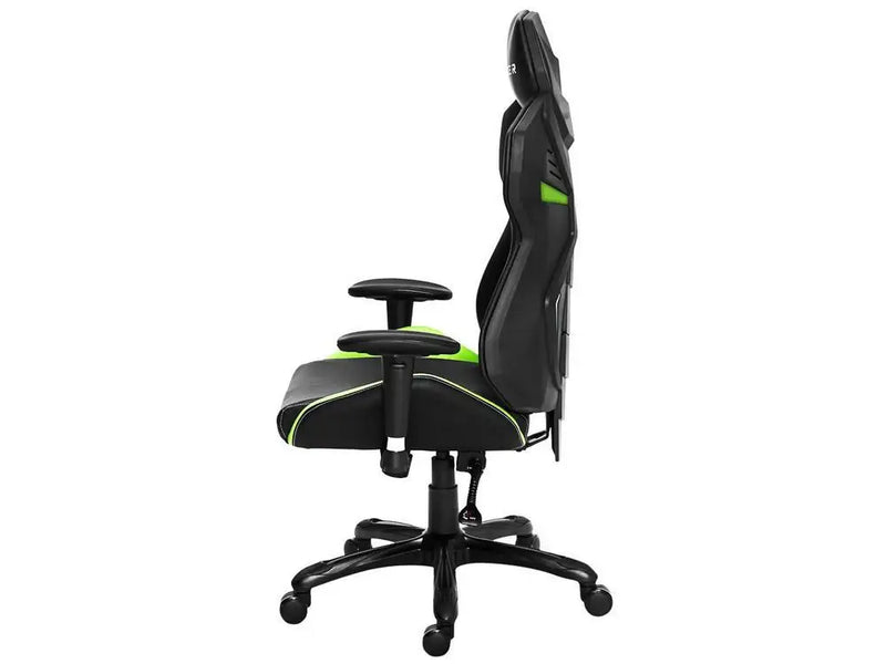 Gamer XT Reclining Black and Green Reclining Racer Chair